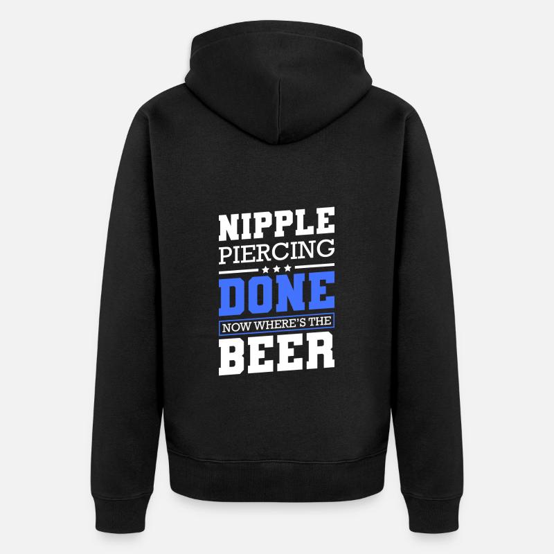 Piercer Bijoux Humour - Veste à capuche bio Premium Unisexe - noir