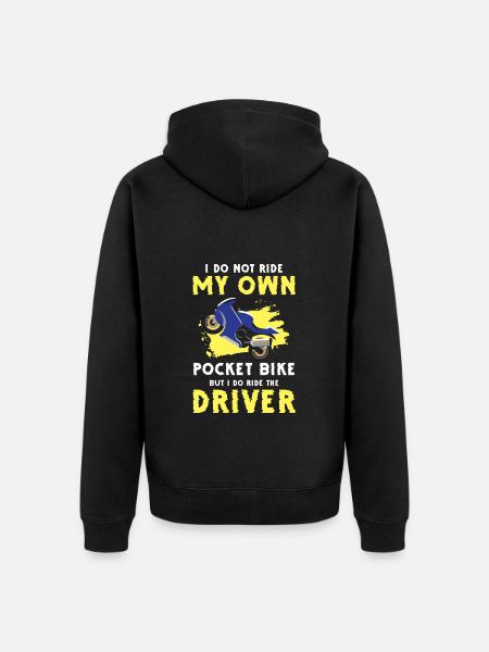 Motocross Biker Track Mud - Unisex Premium Organic Zip Hoodie - black