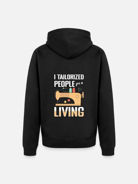 Sewing Needle Suit Sewing Machine - Unisex Premium Organic Zip Hoodie - black