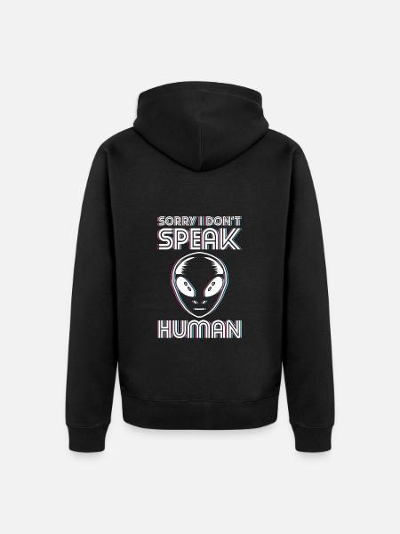 Alien Mars Space - Unisex Premium Organic Zip Hoodie - black