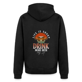 Celebration Birthday Drink Celebrate - Unisex Premium Organic Zip Hoodie - black - Back - Nico (187cm)