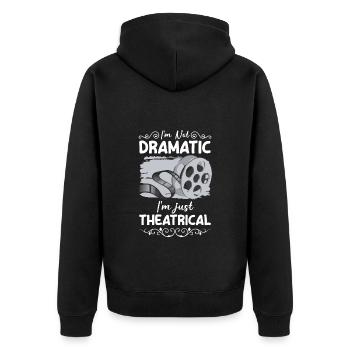 actress acting comedy nerd - Unisex Premium Organic Zip Hoodie - black - Back - Nico (187cm)