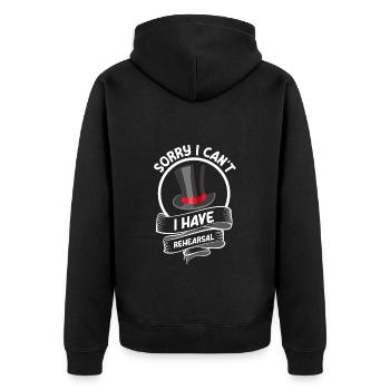 Schauspieler Schauspiel Sänger Drama Club - Unisex Premium Bio Zip Hoodie - Schwarz - Hinten - Nico (187cm)