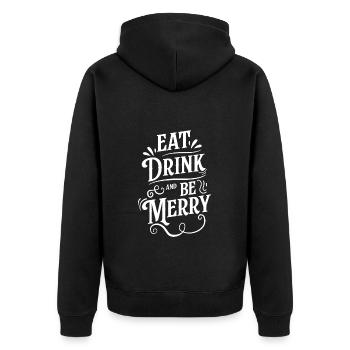 Comptoir alimentaire gourmet - Veste à capuche bio Premium Unisexe - noir - Dos - Nico (187cm)