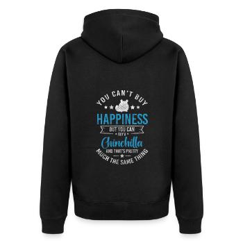 Chinchillas Woolly Mouse Chill Cute - Unisex Premium Organic Zip Hoodie - black - Back - Nico (187cm)