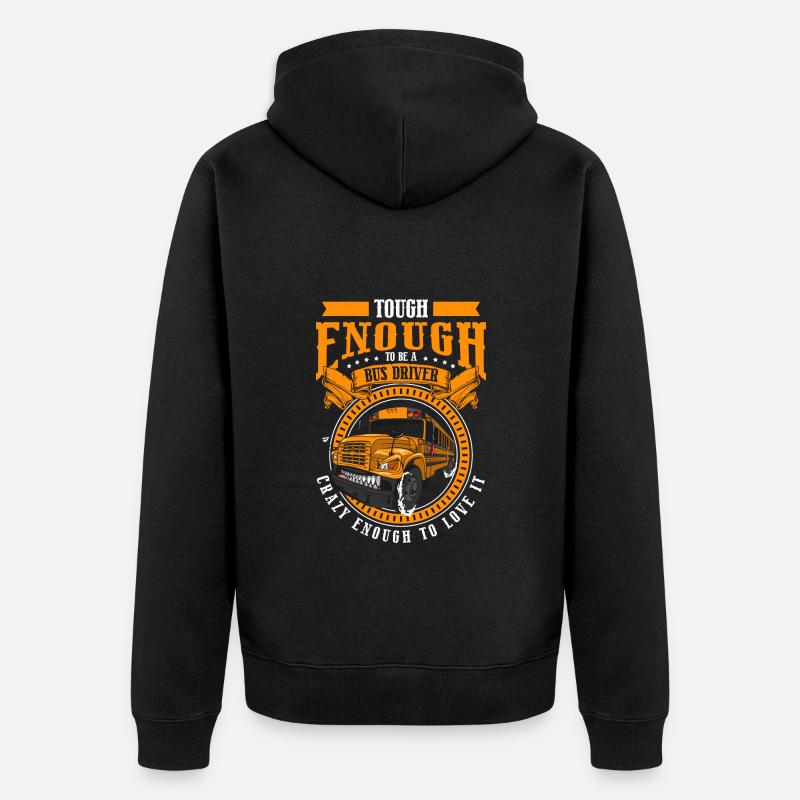 Bus Beruf Reisebus - Unisex Premium Bio Zip Hoodie - Schwarz