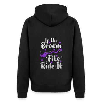 Witches Walpurgis Night Magic Wicca - Unisex Premium Organic Zip Hoodie - black - Back - Nico (187cm)