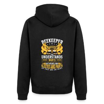 Abeilles mellifères Élevage d’insectes - Veste à capuche bio Premium Unisexe - noir - Dos - Nico (187cm)