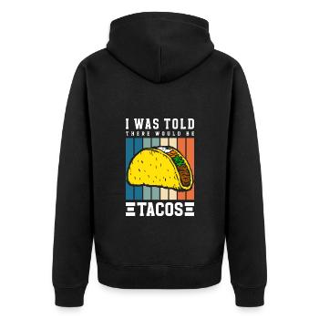 Mexican Hunger Latino Fiesta - Unisex Premium Organic Zip Hoodie - black - Back - Nico (187cm)