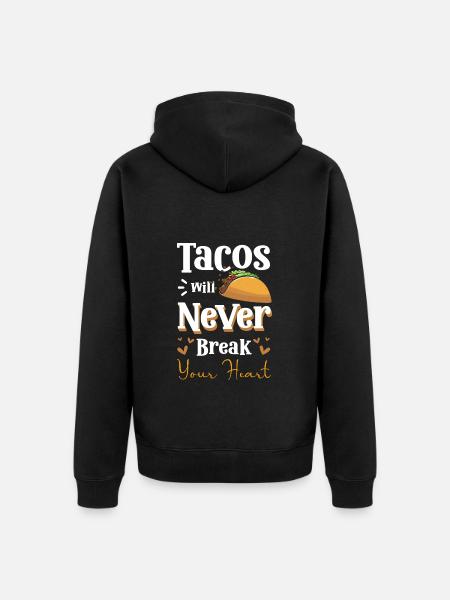 Mexican Fast food Delicious - Unisex Premium Organic Zip Hoodie - black