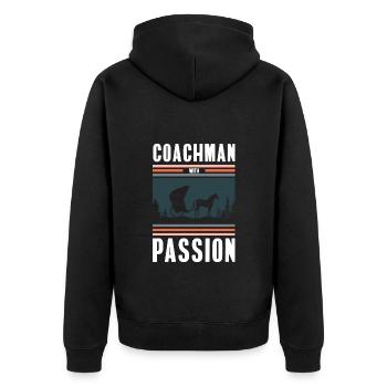 Conducteur de calèche Chevaux Carter Job - Veste à capuche bio Premium Unisexe - noir - Dos - Nico (187cm)