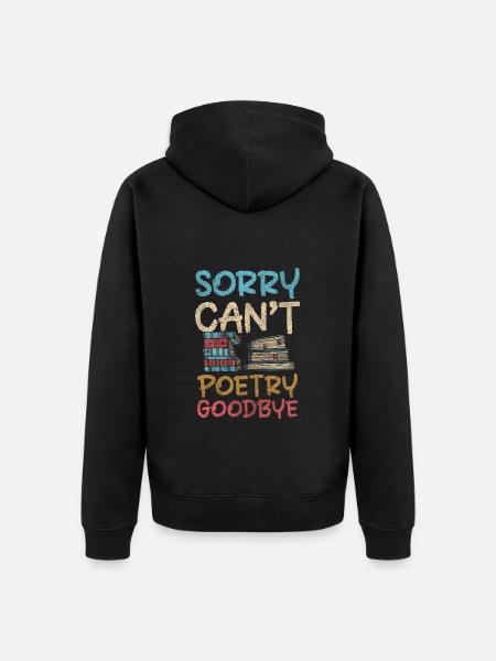 Writers Knowledge Poets - Unisex Premium Organic Zip Hoodie - black