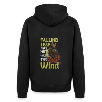 Kämpfer Kampfkunst - Unisex Premium Bio Zip Hoodie - Schwarz - Hinten - Nico (187cm)
