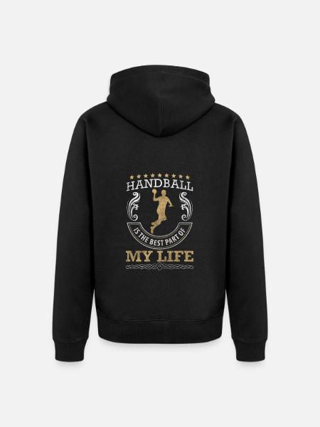 Handball Ball Club Team - Unisex Premium Organic Zip Hoodie - black