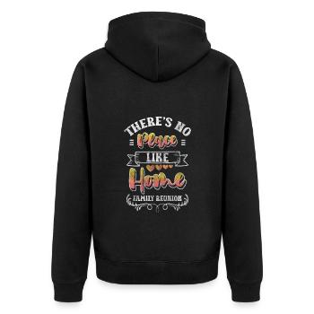 Family Outing Love - Unisex Premium Organic Zip Hoodie - black - Back - Nico (187cm)