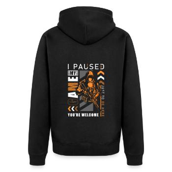 PC Computer Gamer Legend - Unisex Premium Organic Zip Hoodie - black - Back - Nico (187cm)
