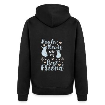 Koala Bien-être animal Marsupial Australie - Veste à capuche bio Premium Unisexe - noir - Dos - Nico (187cm)