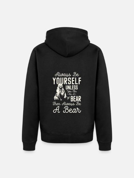 Wild Bearskin Zodiac Signs - Unisex Premium Organic Zip Hoodie - black
