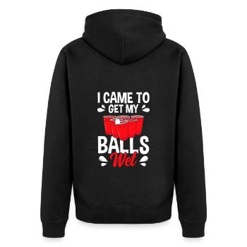 Beer Pong Jeu à Boire Drunken - Veste à capuche bio Premium Unisexe - noir - Dos - Nico (187cm)