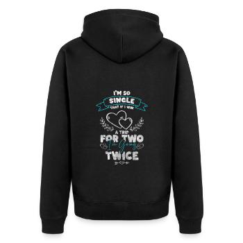 Relation Speed Dating Date Flirt - Veste à capuche bio Premium Unisexe - noir - Dos - Nico (187cm)