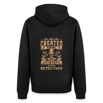 Détective indice piste agent secret - Veste à capuche bio Premium Unisexe - noir - Dos - Nico (187cm)