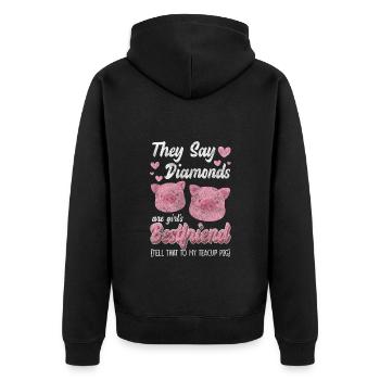 Piggy Tiny Porcelet Cochon - Veste à capuche bio Premium Unisexe - noir - Dos - Nico (187cm)