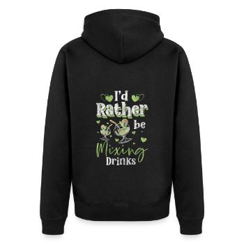 Vacances de la bière du barman - Veste à capuche bio Premium Unisexe - noir - Dos - Nico (187cm)