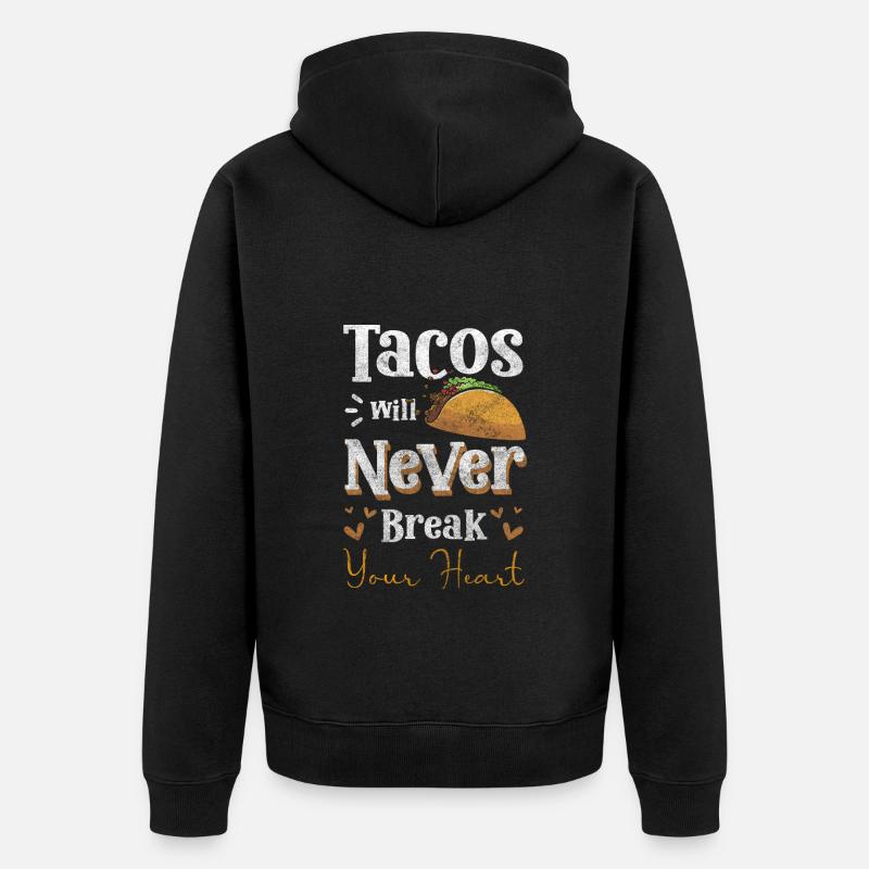 Taco Spanisch Feiern - Unisex Premium Bio Zip Hoodie - Schwarz