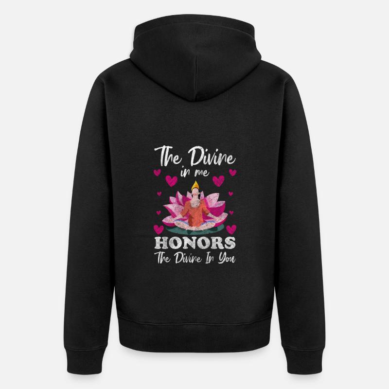 Méditation Relaxation Mindful Karma - Veste à capuche bio Premium Unisexe - noir