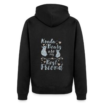Koala Ours Forêt Ours Animaux - Veste à capuche bio Premium Unisexe - noir - Dos - Nico (187cm)