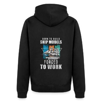 Model Ship Remote Control Father Sailor - Unisex Premium Organic Zip Hoodie - black - Back - Nico (187cm)