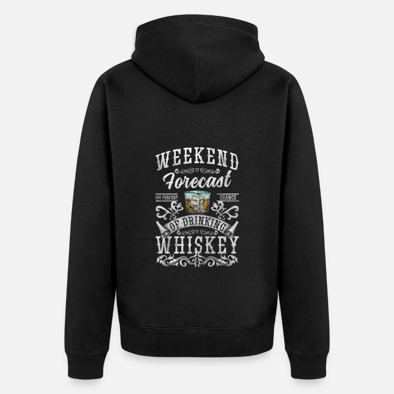 Rum Genuss Feiern Drink - Unisex Premium Bio Zip Hoodie - Schwarz