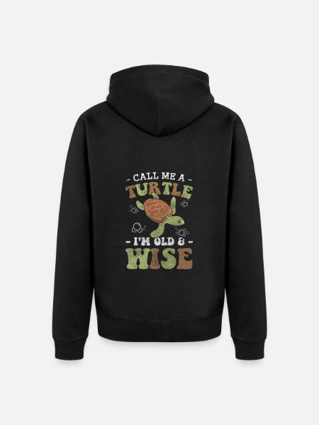 Turtle Sea Sea Creatures - Unisex Premium Organic Zip Hoodie - black