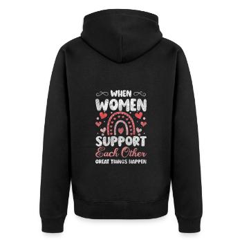 Femme - Veste à capuche bio Premium Unisexe - noir - Dos - Nico (187cm)