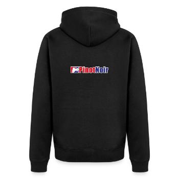 MLW - Team PinotNoir - Unisex Premium Bio Zip Hoodie - Schwarz - Hinten - Nico (187cm)