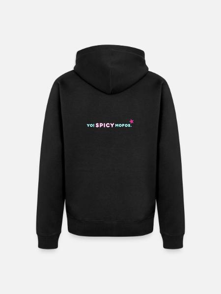 Yo! Spicy. | Retro Y2K Style - Unisex Premium Organic Zip Hoodie - black