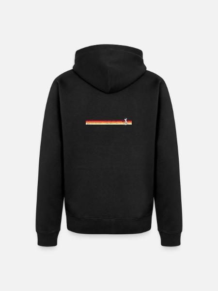 Retro Sunset Dance Silhouette - Unisex Premium Organic Zip Hoodie - black