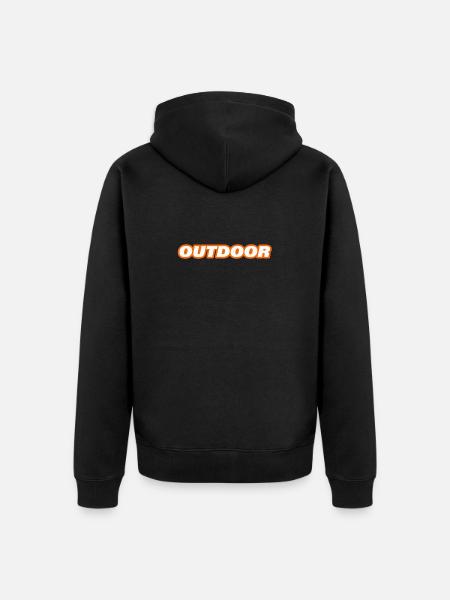 OUTDOOR - Unisex Premium Bio Zip Hoodie - Schwarz