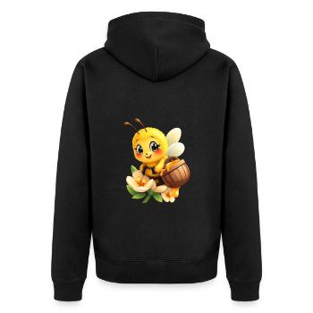 Costume d’abeille Miel Apiculteur Cadeau Mignon Abeille - Veste à capuche bio Premium Unisexe - noir - Dos - Nico (187cm)