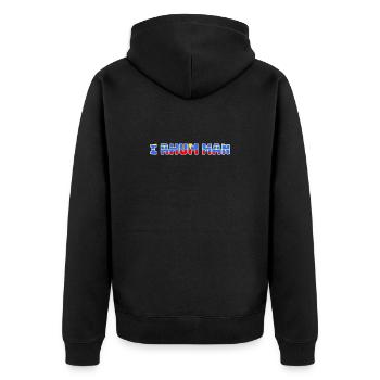 I Rhum Man Réunion -Humour - Veste à capuche bio Premium Unisexe - noir - Dos - Nico (187cm)