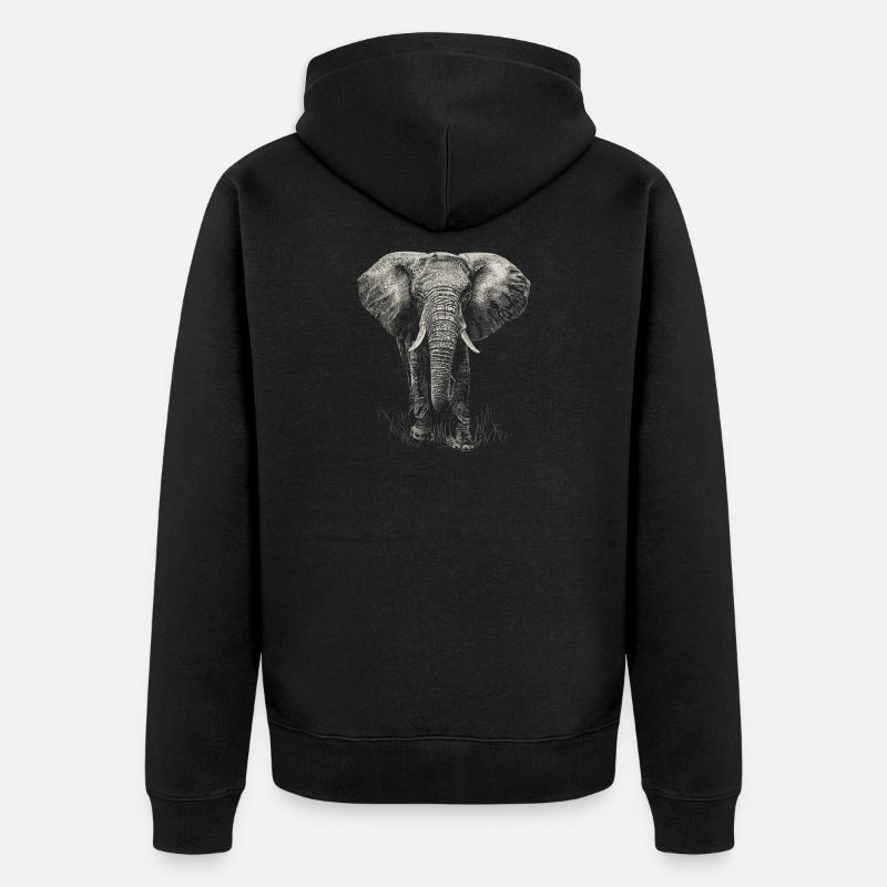 Elephant - Veste à capuche bio Premium Unisexe - noir