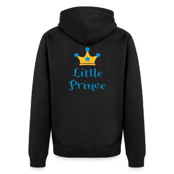baby - Unisex Premium Organic Zip Hoodie - black - Back - Nico (187cm)