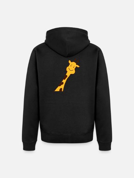 giraffe - Unisex Premium Bio Zip Hoodie - Schwarz