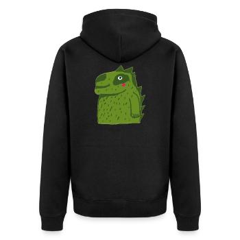 petit crocodile mignon - Veste à capuche bio Premium Unisexe - noir - Dos - Nico (187cm)