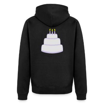 Birthday cake - Veste à capuche bio Premium Unisexe - noir - Dos - Nico (187cm)