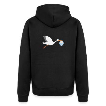 lustige Tiere Pflanzen Obst Gemüse Kindermotive - Unisex Premium Bio Zip Hoodie - Schwarz - Hinten - Nico (187cm)