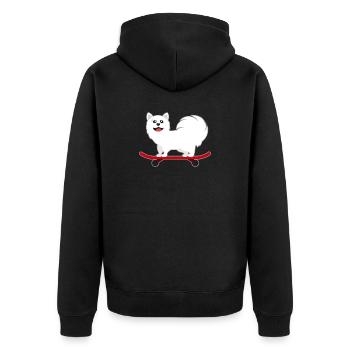 lustige Tiere Pflanzen Obst Gemüse Kindermotive - Unisex Premium Bio Zip Hoodie - Schwarz - Hinten - Nico (187cm)