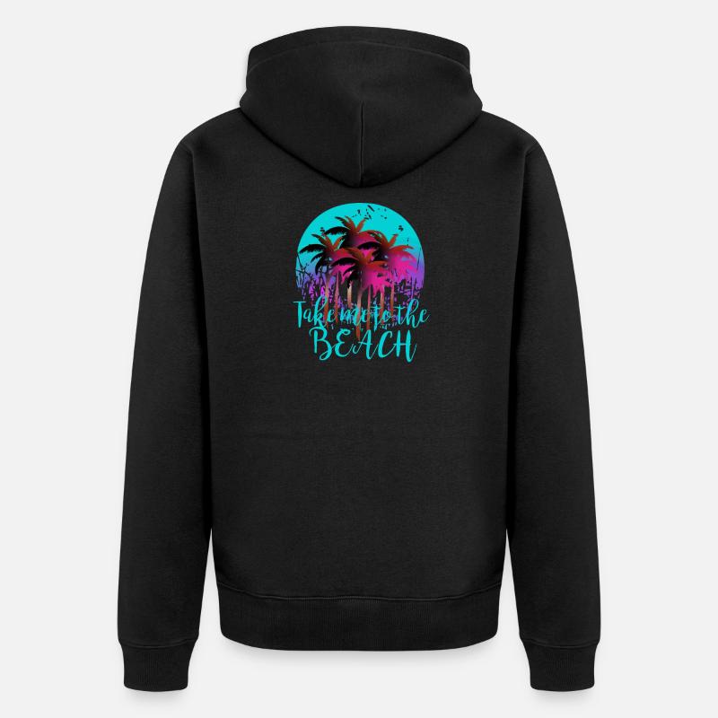 L’été, Emmène-moi à la plage - Veste à capuche bio Premium Unisexe - noir