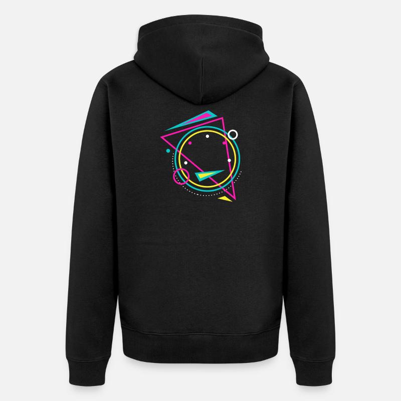 géométrie - Veste à capuche bio Premium Unisexe - noir