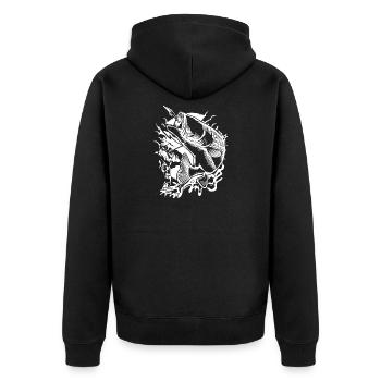 T-shirt de pêcheur - Veste à capuche bio Premium Unisexe - noir - Dos - Nico (187cm)